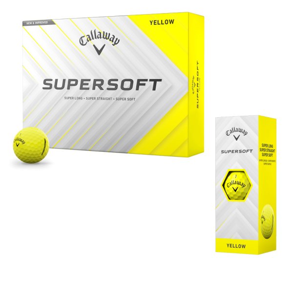 'Callaway Supersoft Golfball 12er gelb'