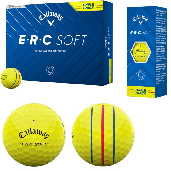 'Callaway ERC Soft Triple Track Golfball 12er gelb'