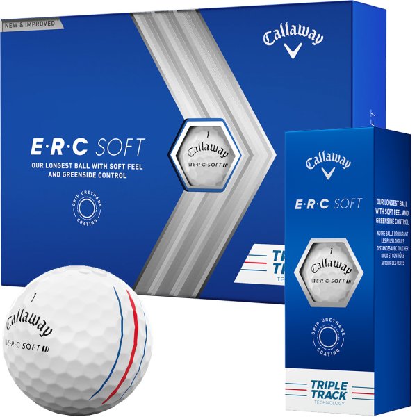 'Callaway ERC Soft Triple Track Golfball 3er weiss'