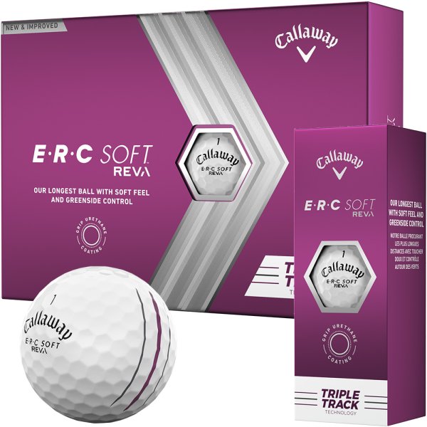 'Callaway ERC Soft REVA Triple Track Golfball 12er weiss'