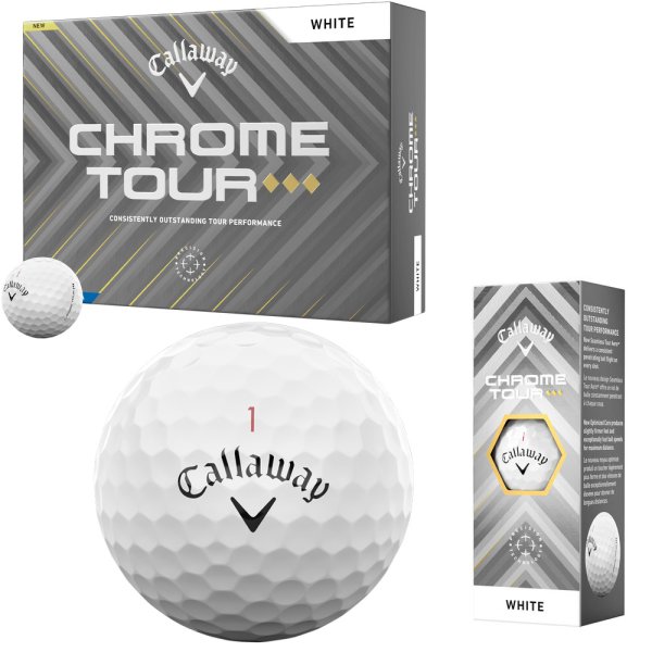 'Callaway Chrome Tour Triple Diamond Golfball 12er weiss'