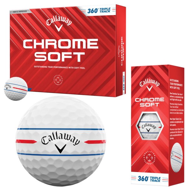 'Callaway Chrome Soft Triple Track 360 Golfball 12er weiss'