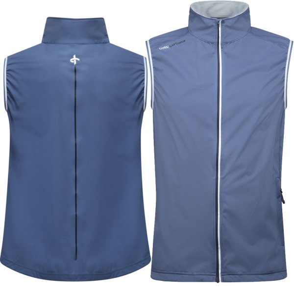 'Cross M Wind Vest Herren Windbreaker 1/4 Zip blau'