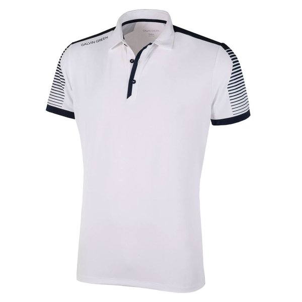'Galvin Green MARCUS Herren Polo weiss/navy'
