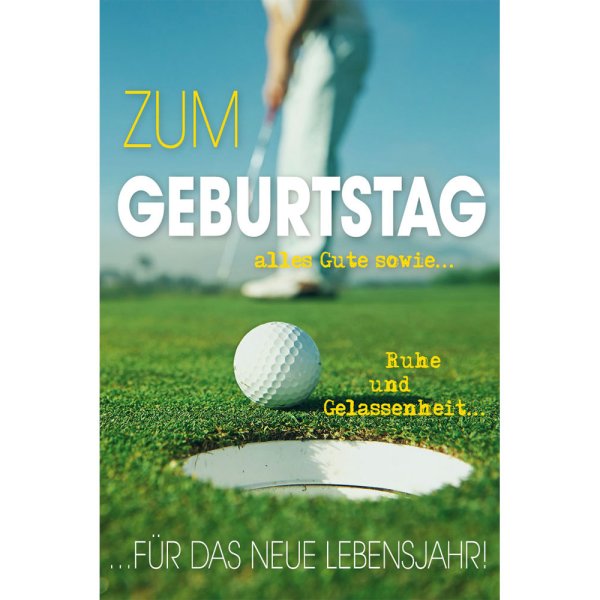 'Glückwunschkarte Golf Geburtstag'