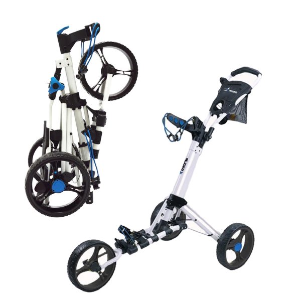 'Xtreme Glider 3 Rad Trolley weiis/blau inkl. Schirmhalter'