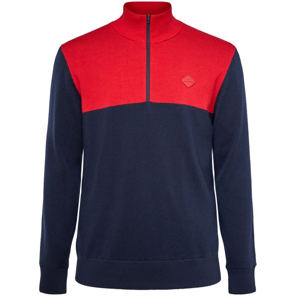 'J.Lindeberg Golf Jeff Windbreaker Sweater navy/rot/weiss'
