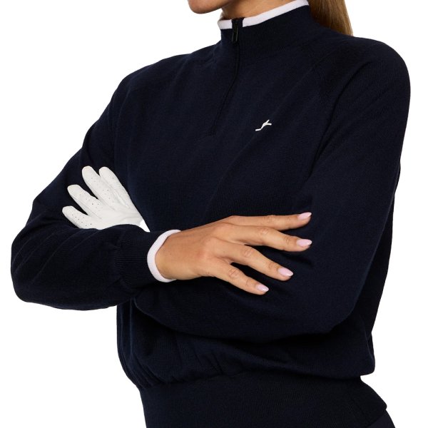'J.Lindeberg Ruth 1/4 Zip Windbreaker Damen navy'