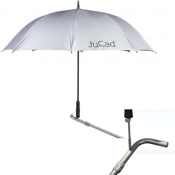 'JuCad Regenschirm Teleskop Automatik silber'
