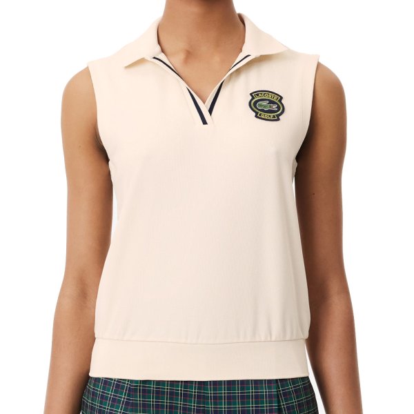 'Lacoste Golf UD-S Damen kurzarm Polo creme'
