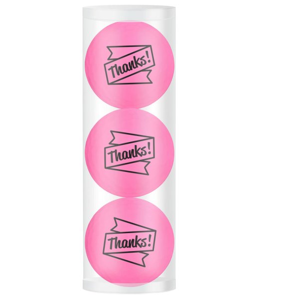 Golfball Geschenkset Thanks! 3er pink