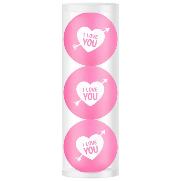 'Golfball Geschenkset I love you pink'