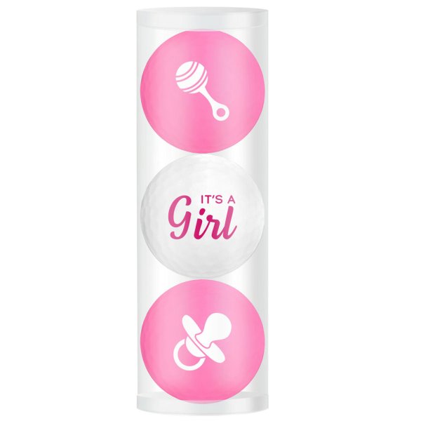 'Golfball Geschenkset 'It''s a girl' 3er Mix'