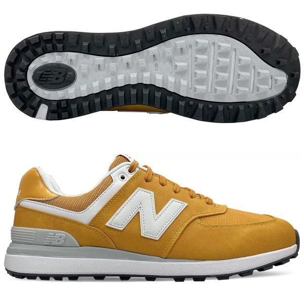 'New Balance 574 Greens v2 Herren Golfschuh curry'