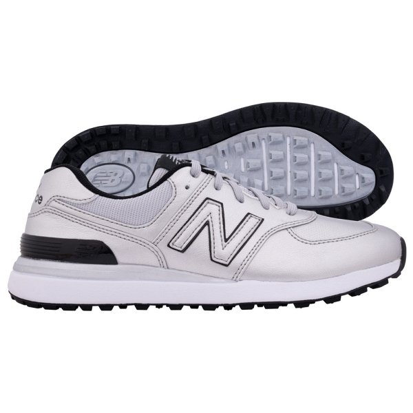 'New Balance 574 Greens v2 Damen Golfschuh silber'