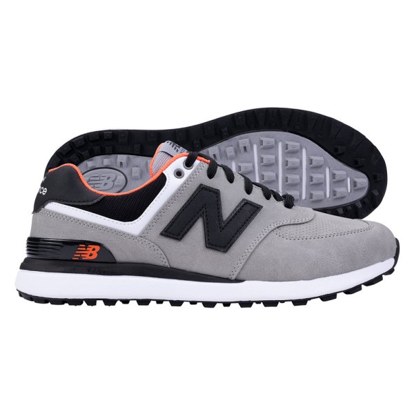 'New Balance 574 Greens Herren Golfschuh grau/s/orange'