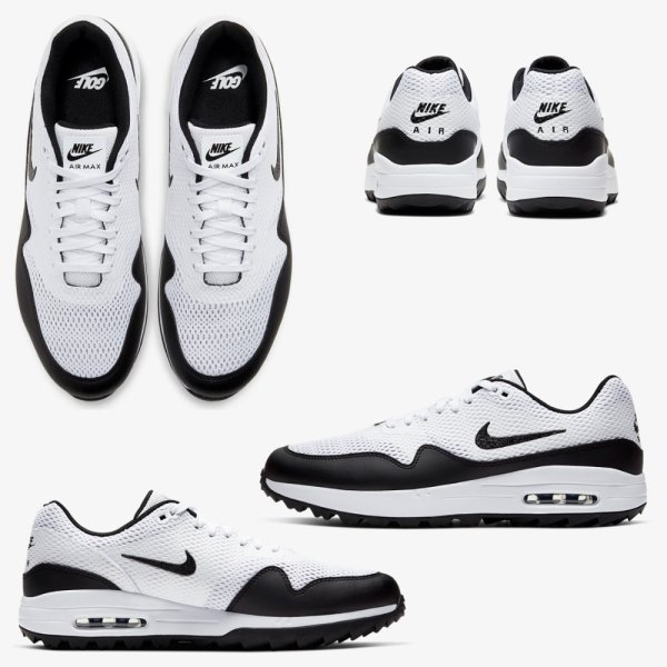 'Nike Golf Air Max 1 G Herren Golfschuh weiss/schwarz'