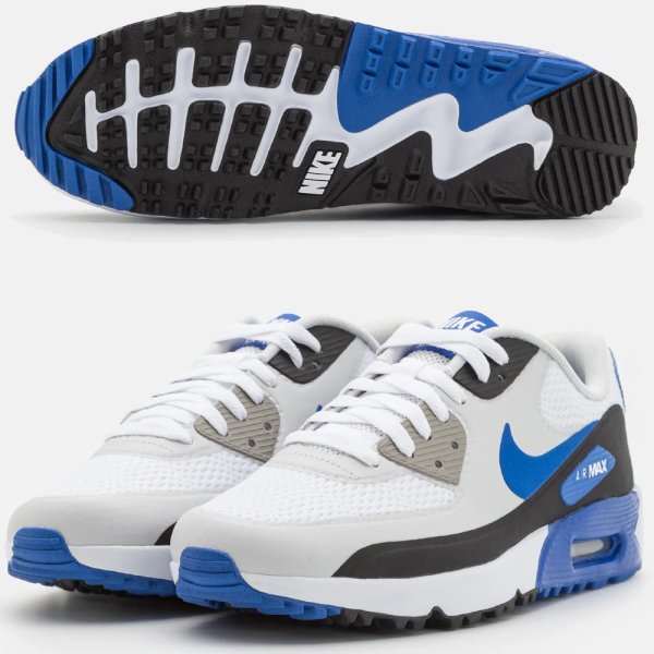 'Nike Golf Air Max 90 G Herren Golfschuh weiss/blau'