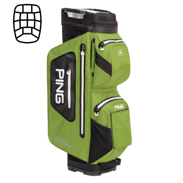 'Ping Pioneer Monsoon wasserdichtes Cartbag grÃ¼n/schwarz'