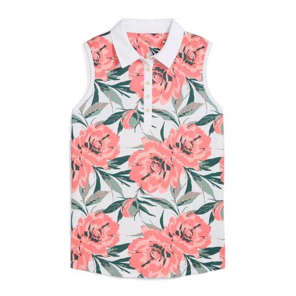 'Puma Golf B Game Damen Polo ärmellos Blumen'