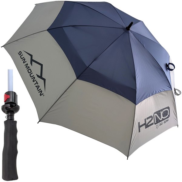 'Sun Mountain UV Golf Regenschirm grau/blau'