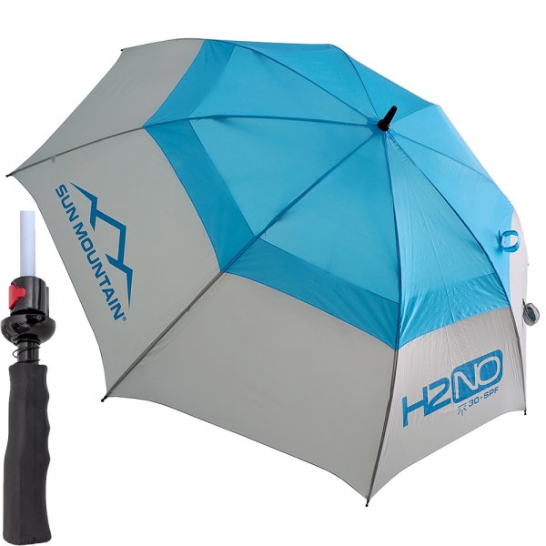'Sun Mountain UV Golf Regenschirm grau/türkis'
