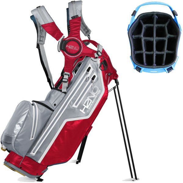 'Sun Mountain H2 No 14 Way wasserdichtes Standbag rot/gra/w'