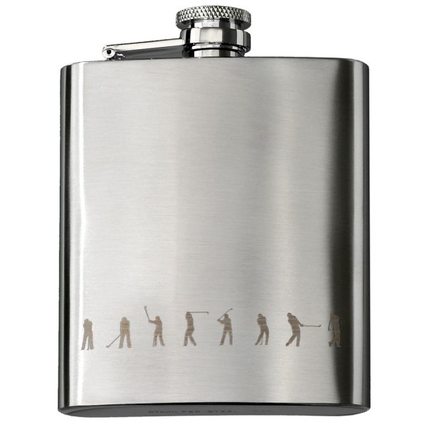 'Golfgeschenk Flachmann mit Golfgravur (GröÃe 210ml)'
