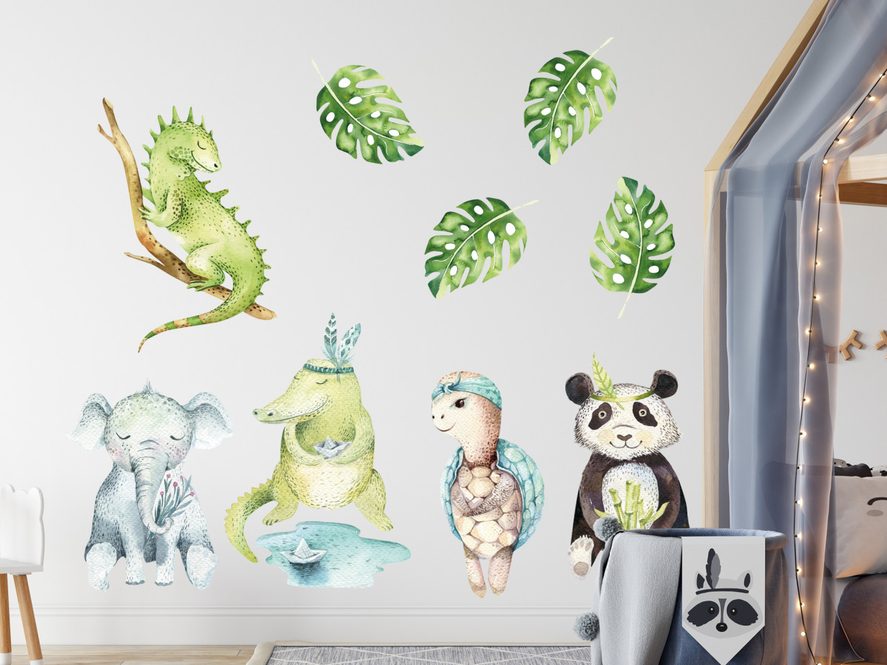 Wandtattoo Dschungel Tiere Afrika für Kinderzimmer