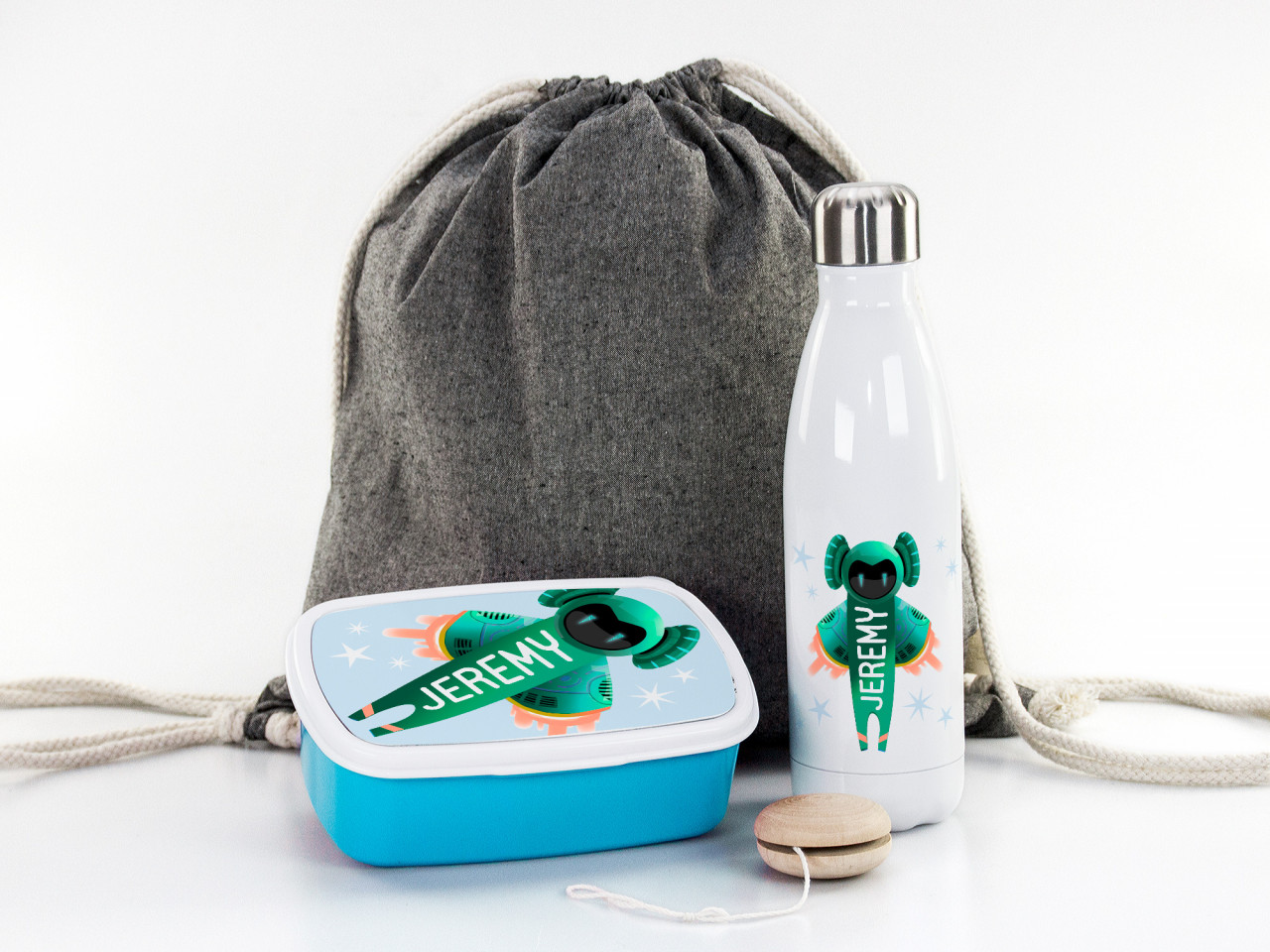 Rakete Geschenkset für Jungen - Sportbeutel, Brotdose,...