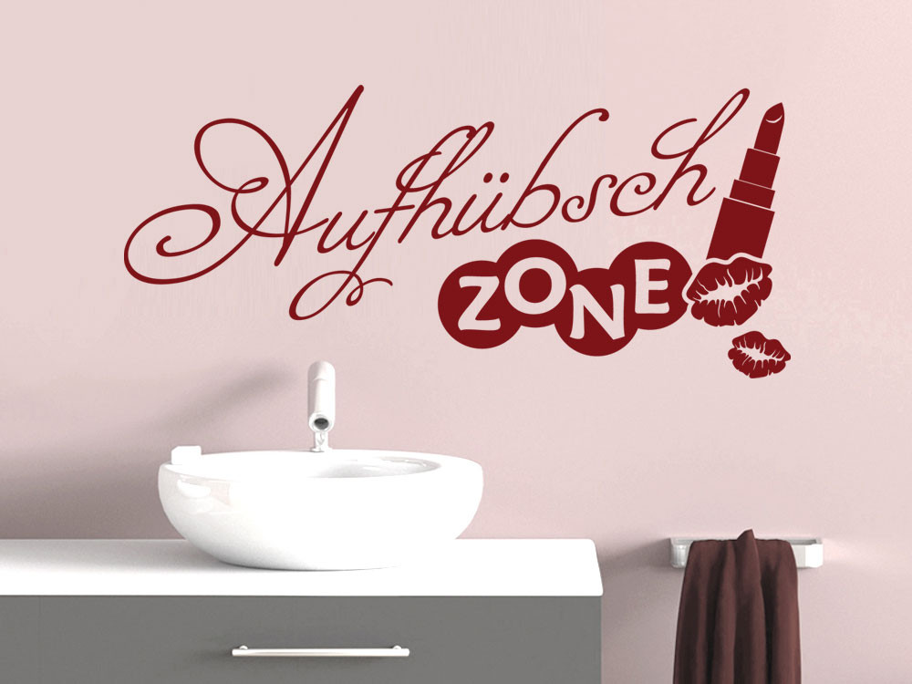 Wandtattoo für Bad Aufhübschzone Spruch