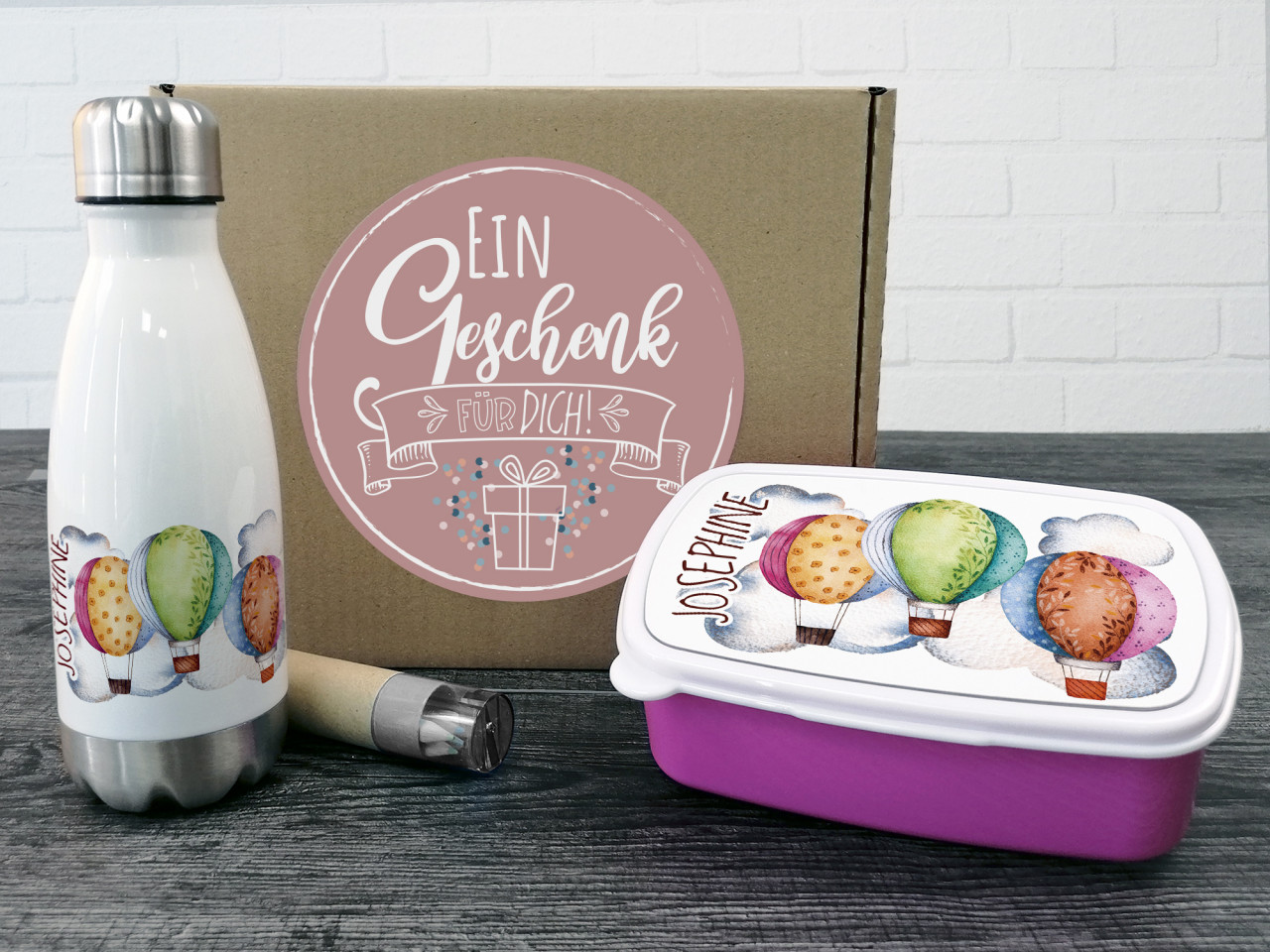 Geschenkset Einschulung personalisiert mit Namen und...