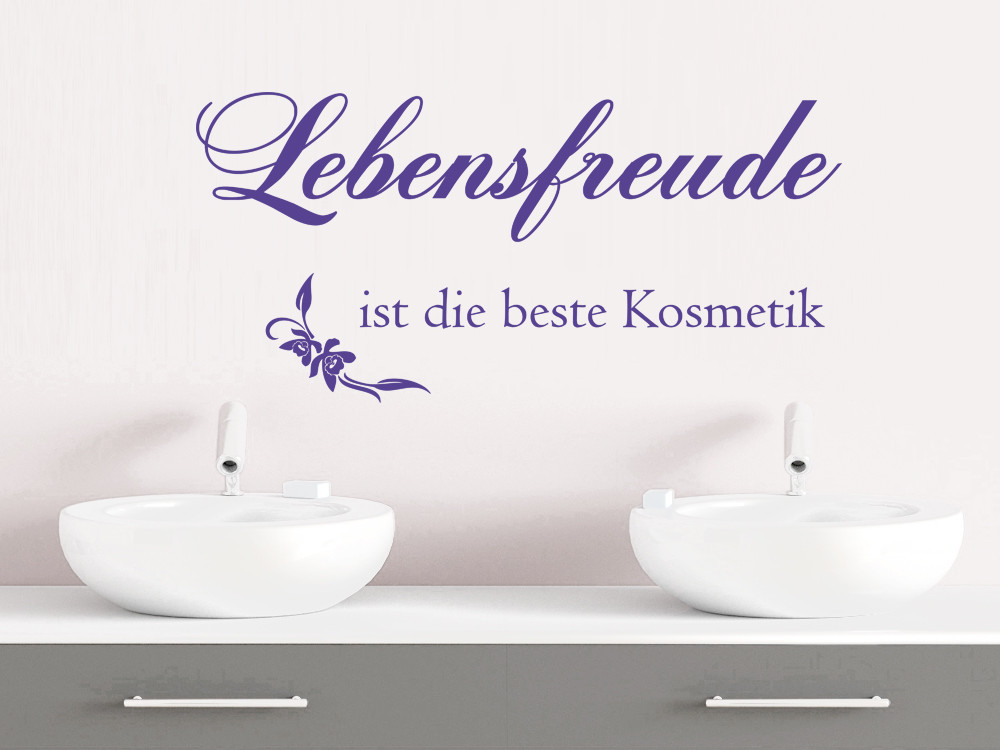 Wandtattoo Badezimmer Wandspruch Lebensfreude
