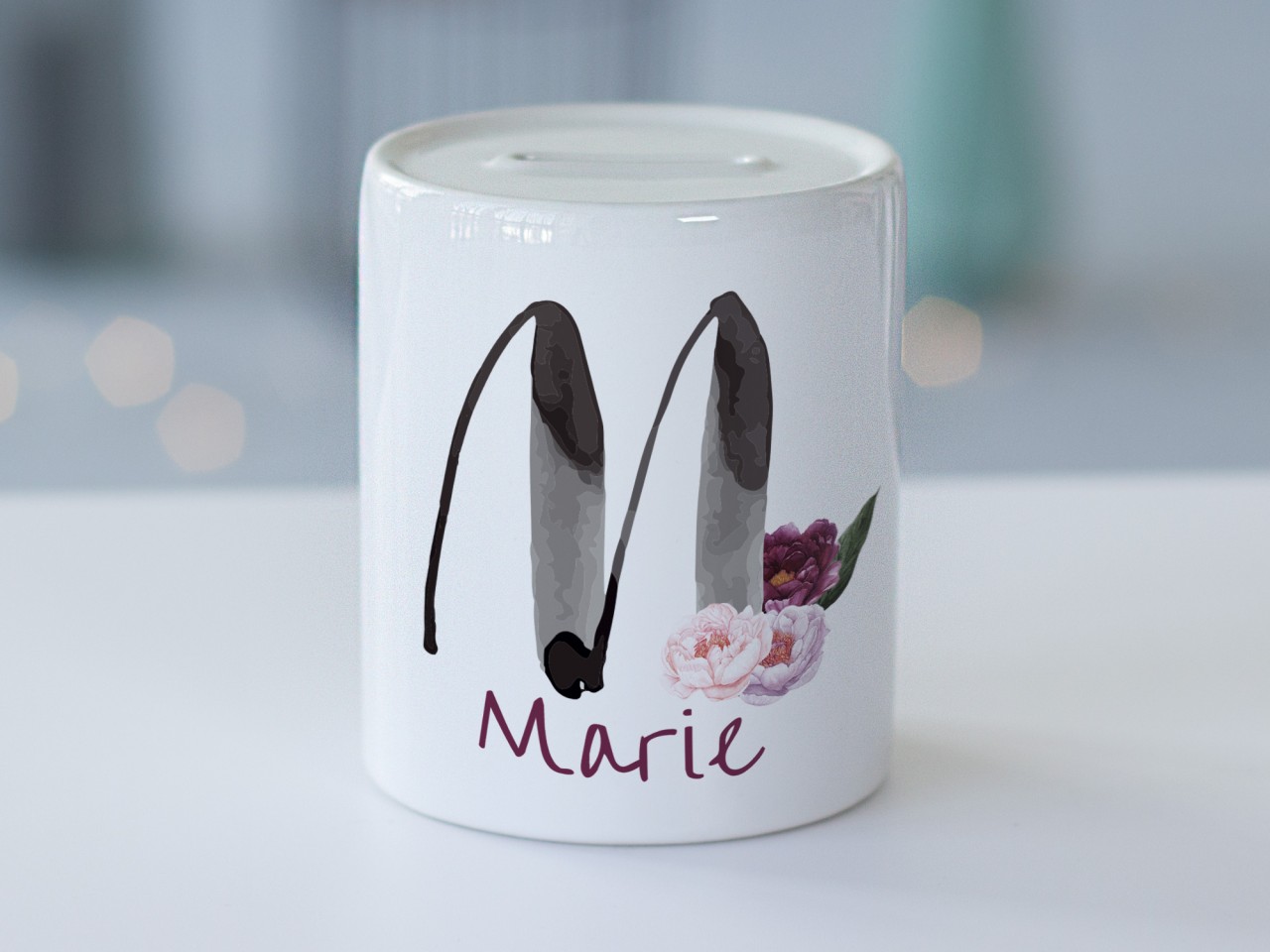 Spardose mit Namen - Buchstaben Personalisiert, Initialen...