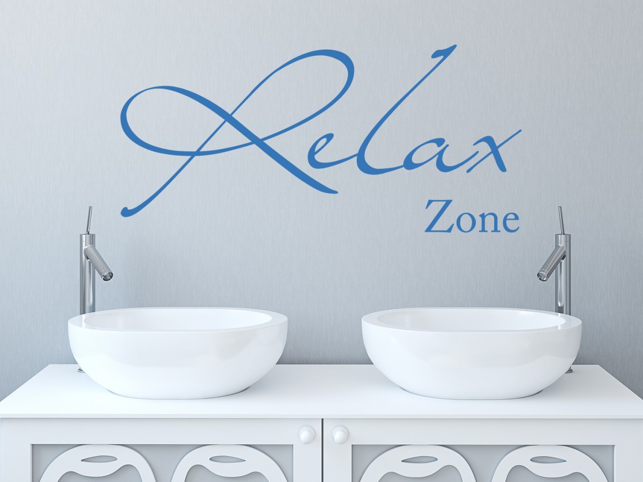 Wandtattoo Badezimmer Schriftzug Relax Zone Bad