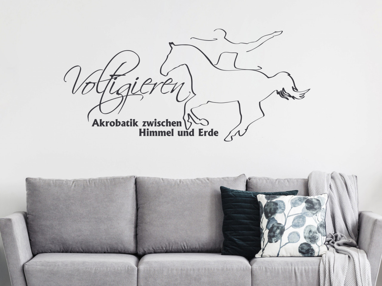 Wandtattoo Sport Voltigieren Akrobatik mit Pferd