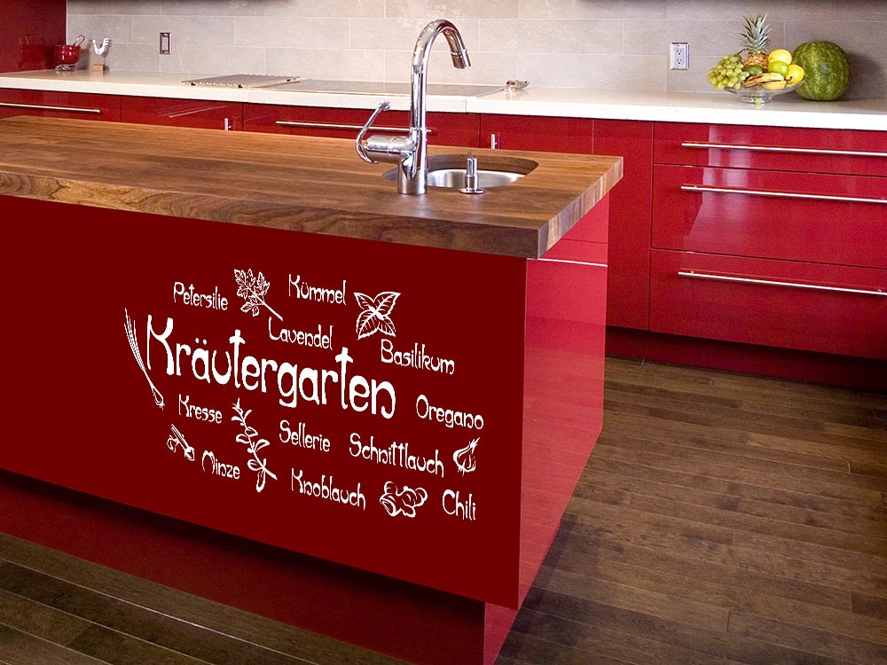 Wandtattoo Kräutergarten