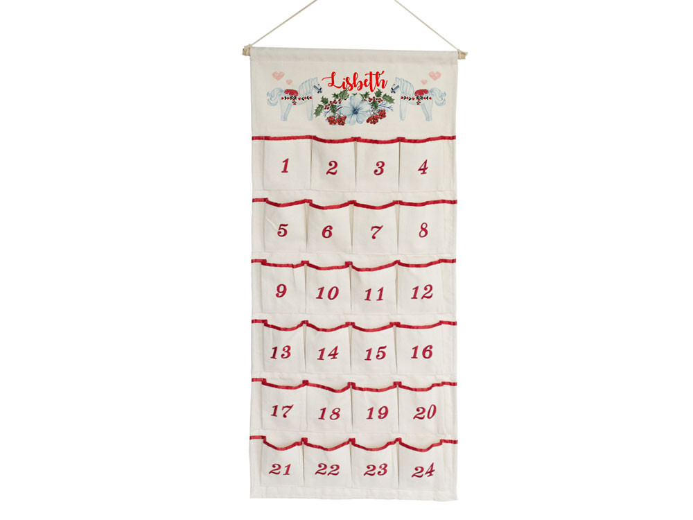 Adventskalender personaliesert mit Namen - Winterblume...