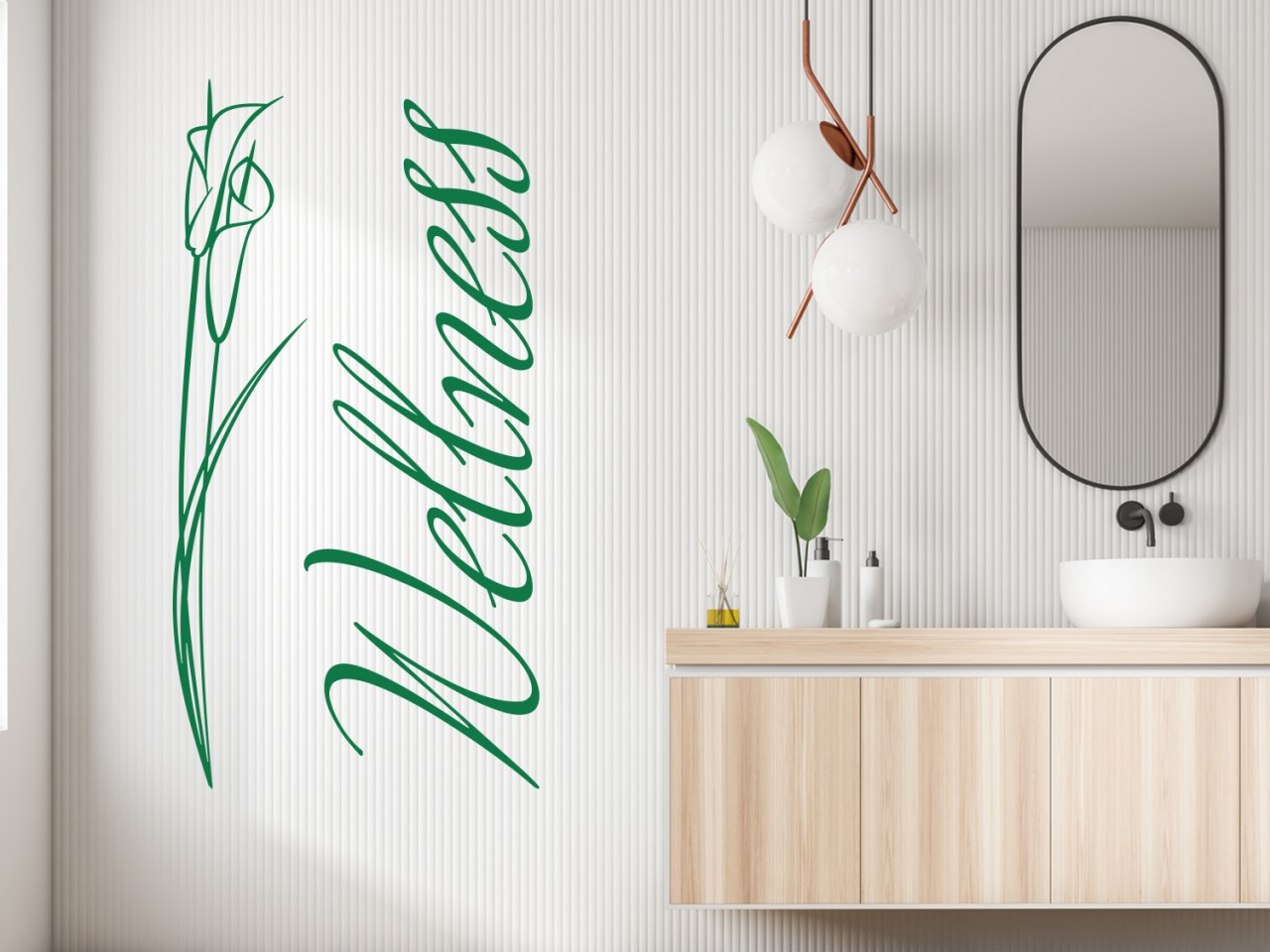 Wandtattoo Badezimmer Schriftzug Wellness