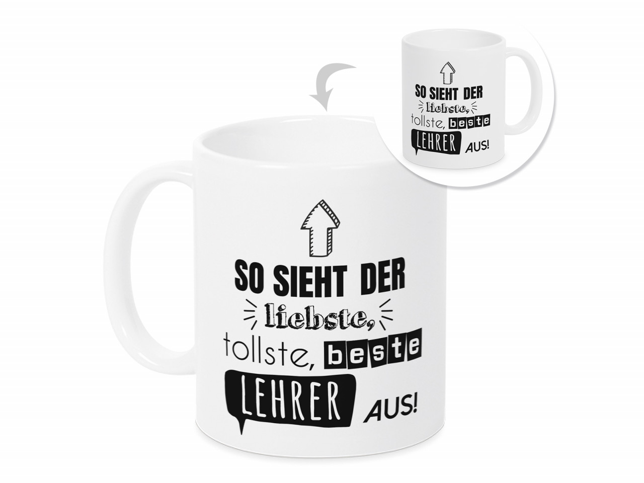 Tasse Lehrer Geschenk zum Abschluss lustiges Motiv
