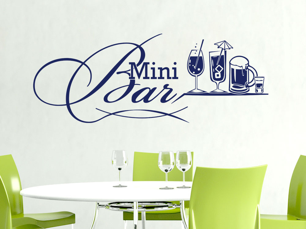 Wandtattoo für Küche Sprüche Mini Bar