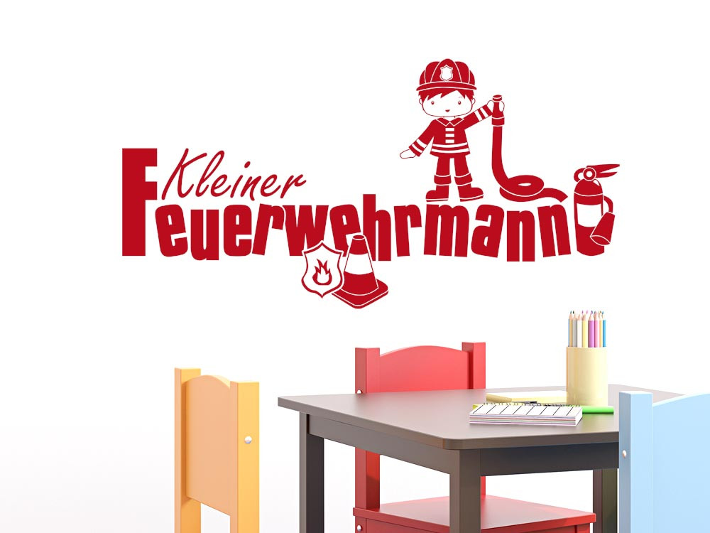Wandtattoo Spruch Kleiner Feuerwehrmann