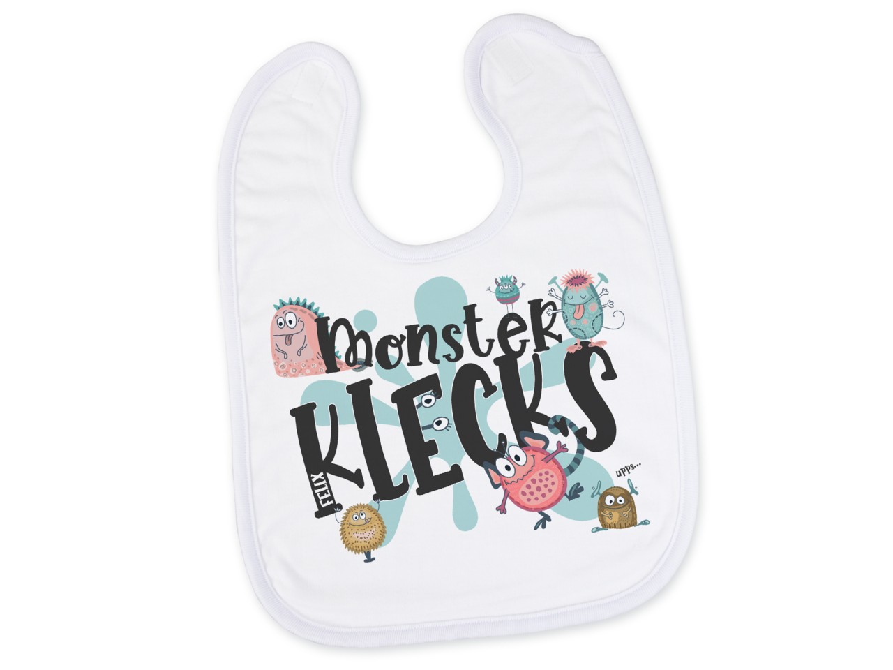 Lätzchen für Babys & Kleinkinder mit Wunschname - Monster...