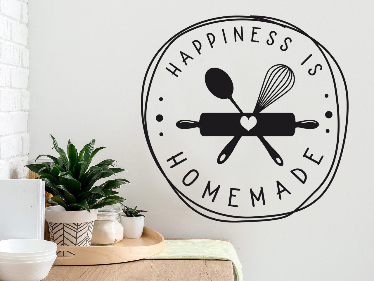 Wandtattoo Küche Happiness is homemade