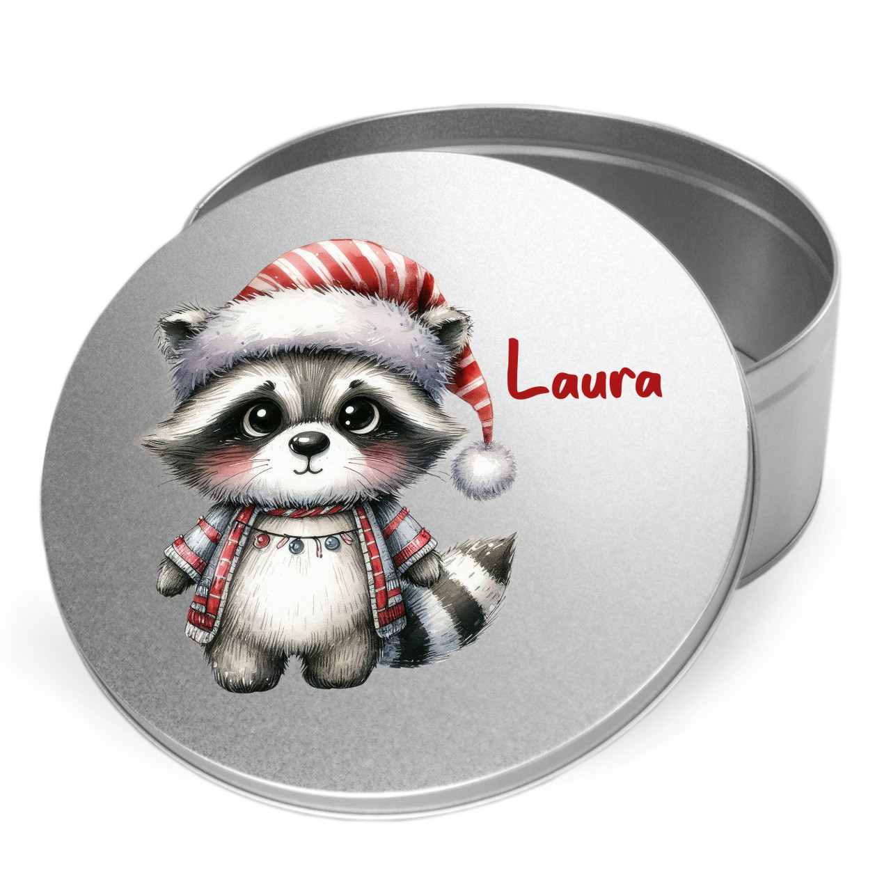 Plätzchen Dose Weihnachten Waschbär