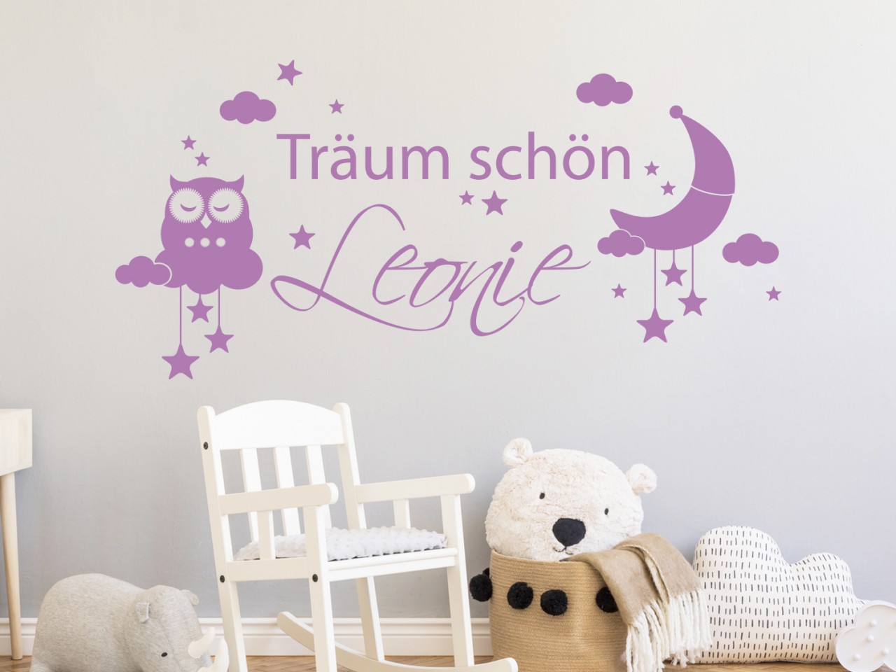 Wandtattoo Träum schön und Wunschname