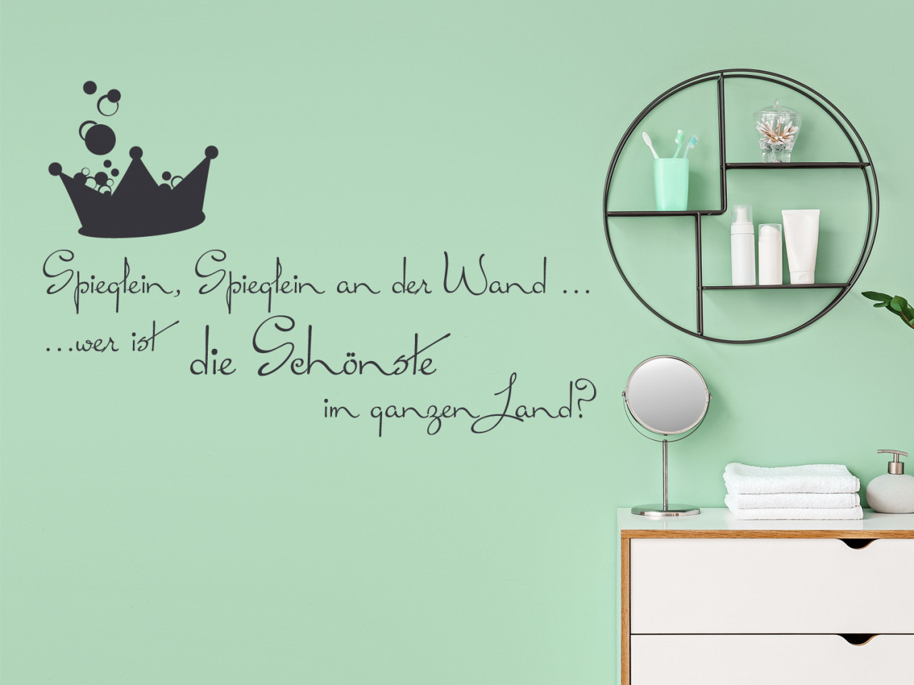 Wandtattoo Badezimmer Spieglein Spieglein an der Wand...