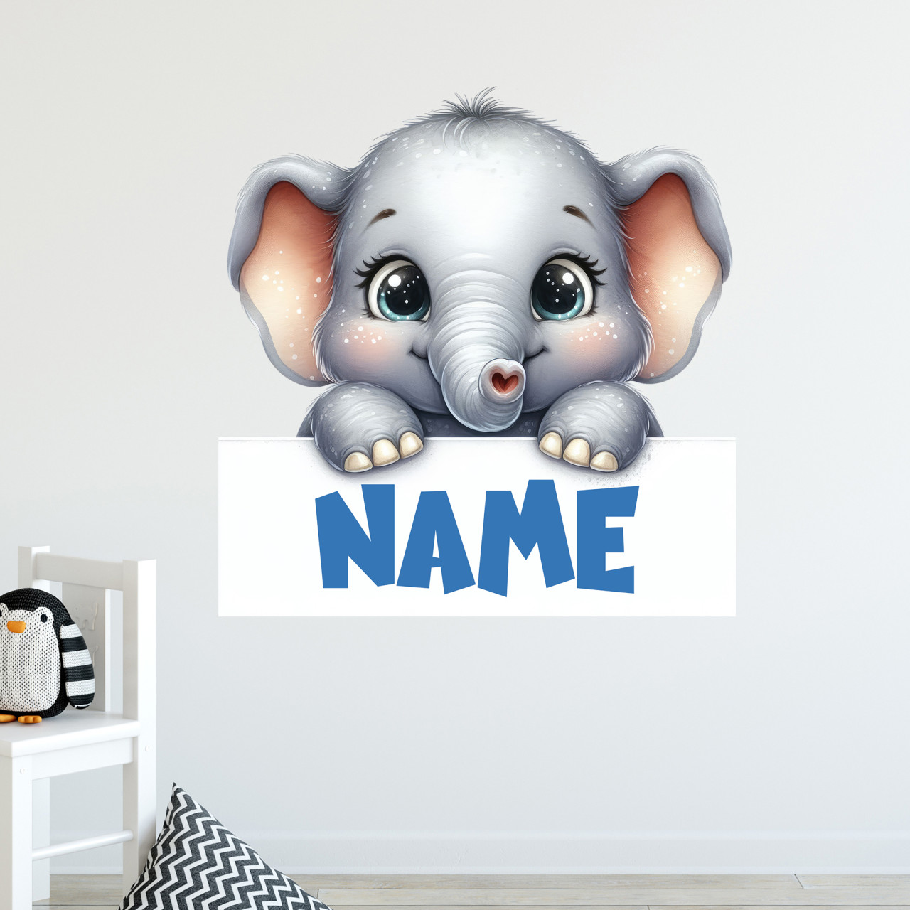 Wandtattoo Elefant mit Namen