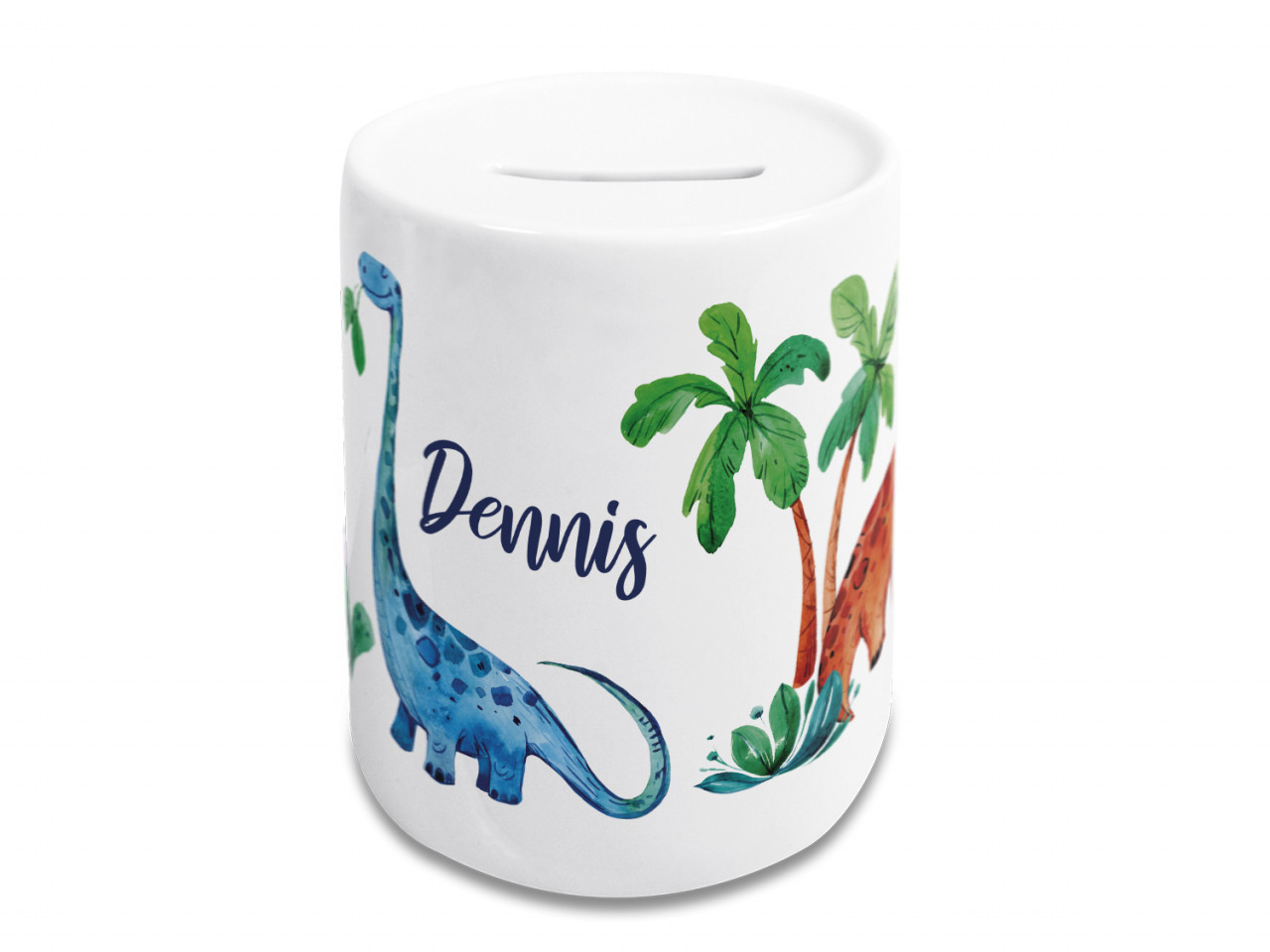 Spardose Kinder Jungen mit Namen Dinos, personalisiert