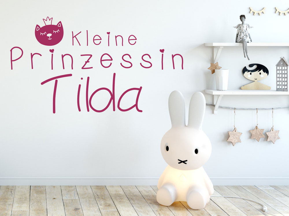 Wandtattoo Kleine Prinzessin mit Wunschnamen